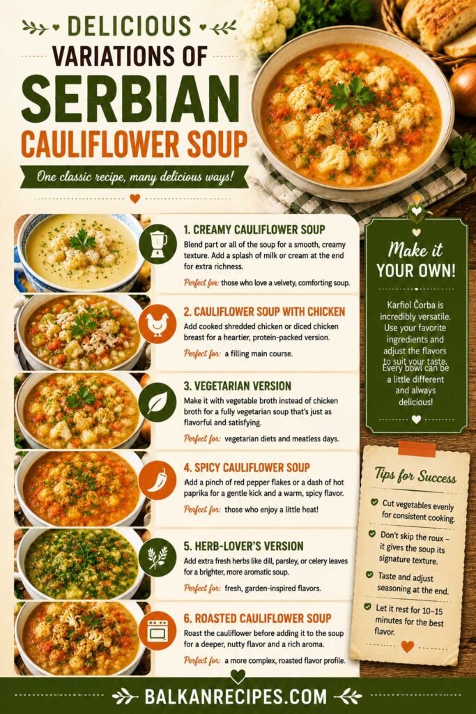 Cauliflower Soup aka Corba 7 Serbian cauliflower soup recipe variations guide