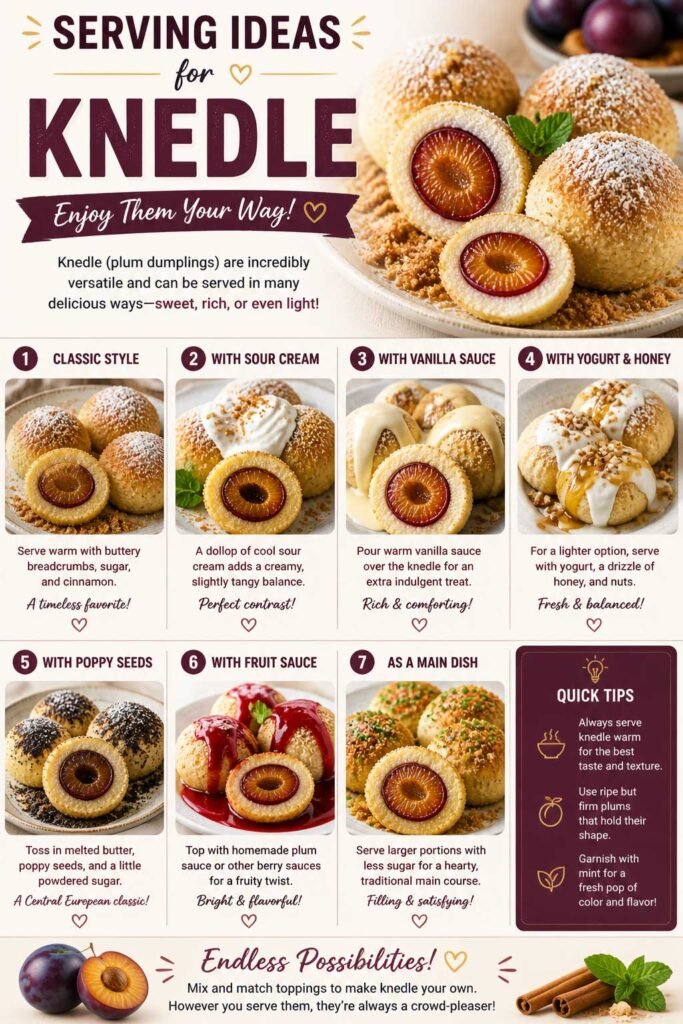 Serving ideas for knedle dumplings