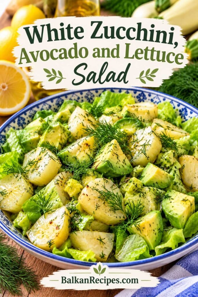 What Is White Zucchini Avocado and Lettuce Salad