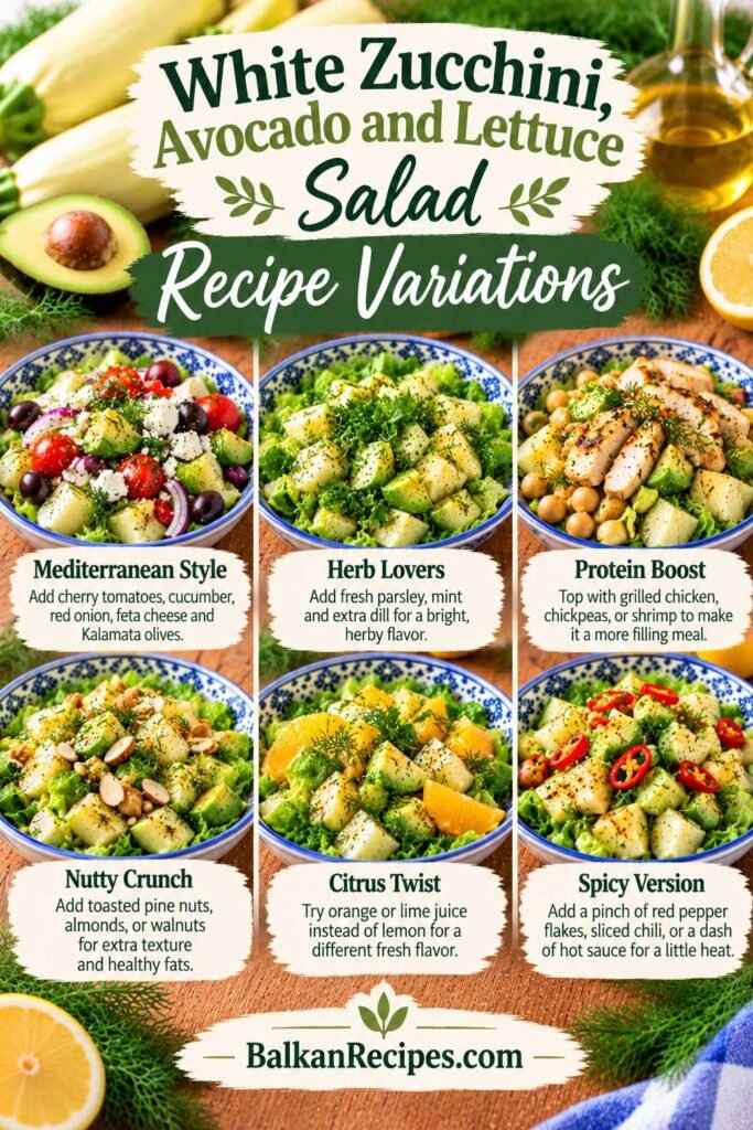 avocado zucchini salad Recipe Variations
