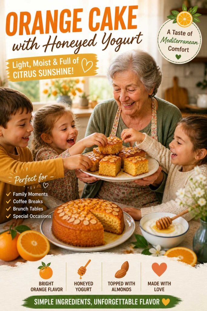 how to make orange cake with honeyed yogurt