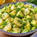 white zucchini avocado and lettuce salad recipe