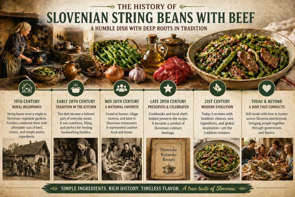 slovenian stročji fižol z govedino recipe history