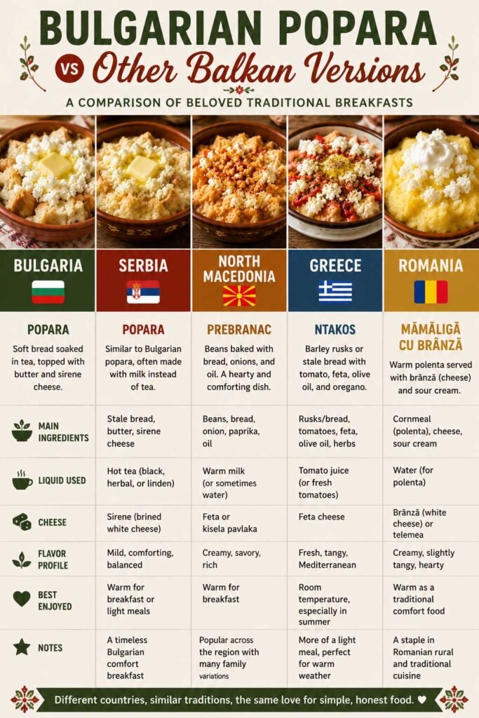 Bulgarian Popara recipe vs Other Balkan Versions