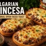 Traditional Bulgarian Princesa recipe with melted kashkaval cheese