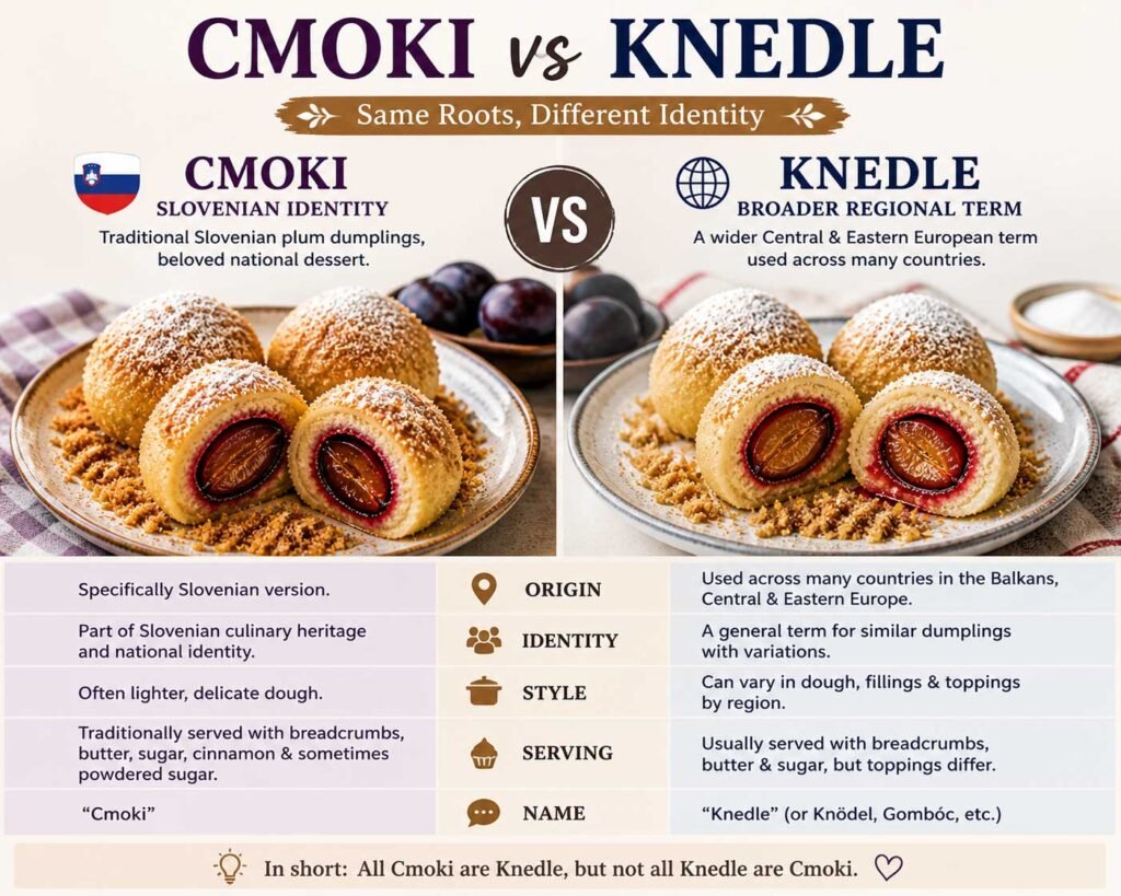 Cmoki vs Knedle A dessert comparison