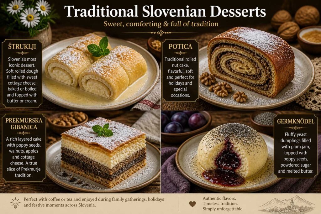 Traditional Slovenian Desserts Dishes recipes